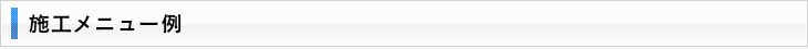 施工メニュー例