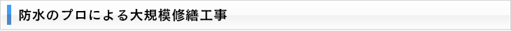 防水のプロによる大規模修繕工事